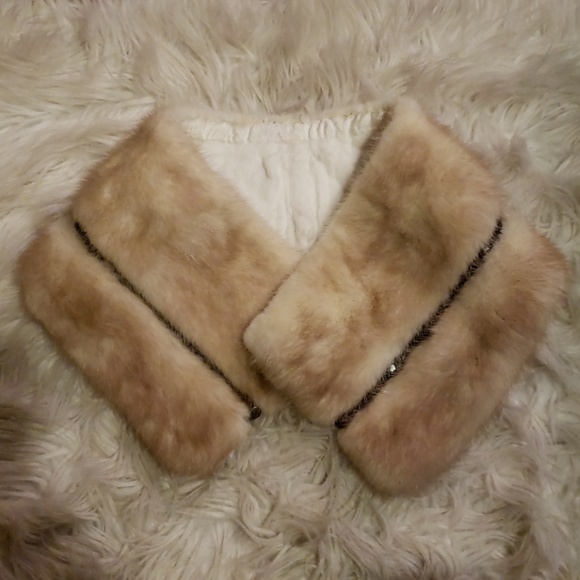 none Accessories - Vintage cream mink fur collar